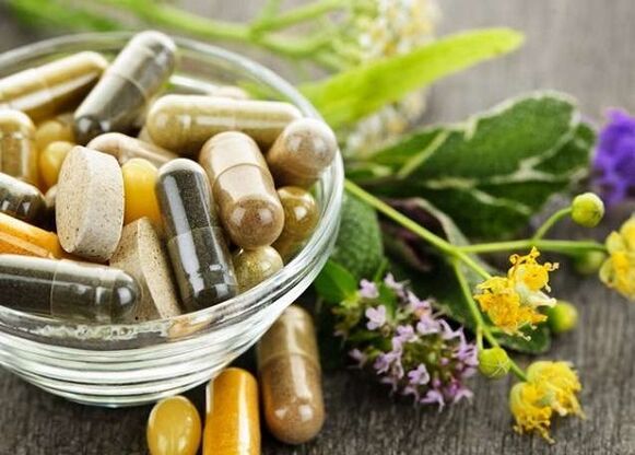 Herbs and pills used to treat prostatitis